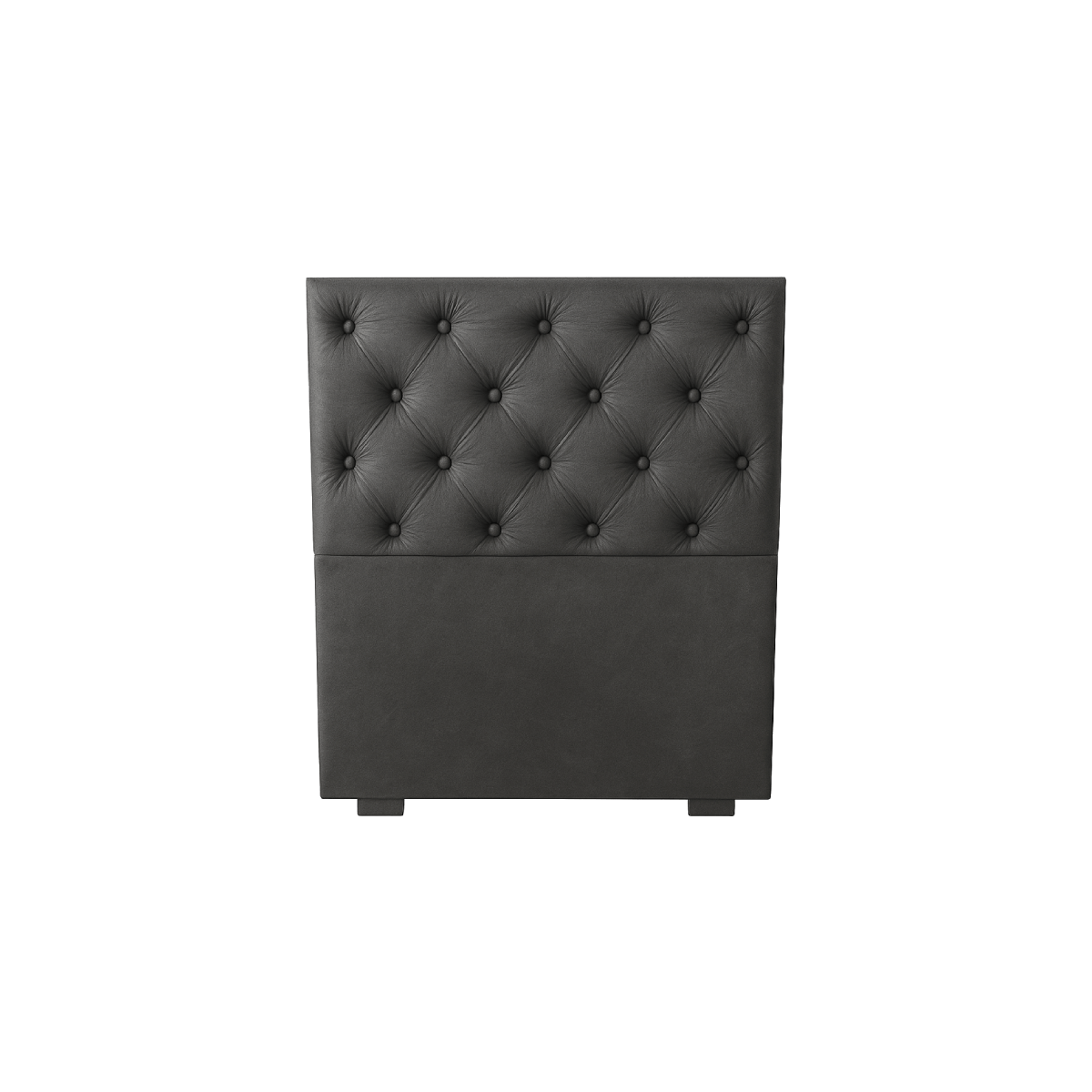 Respaldo 1 Plaza capitone ecocuero gris