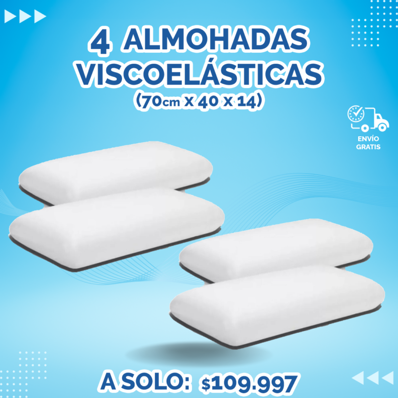 4 almohadas viscoelasticas