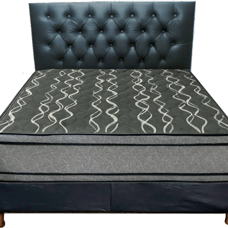 Sommier 2 Plazas 140 x 190 Colchón Bari 30cm y Respaldar