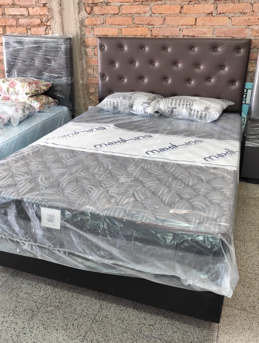 Sommier 2 Plazas Maxiking Picasso espuma alta densidad completo