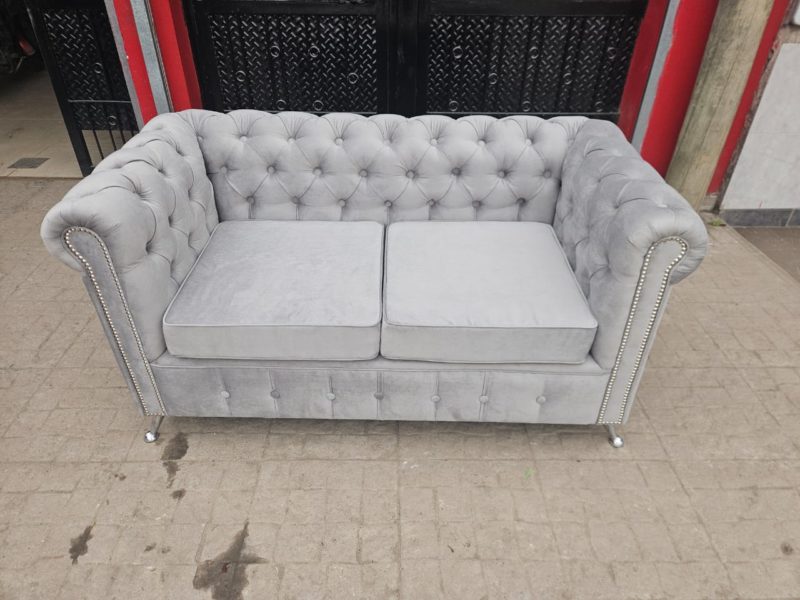 Sillon Chesterfield gris oferta