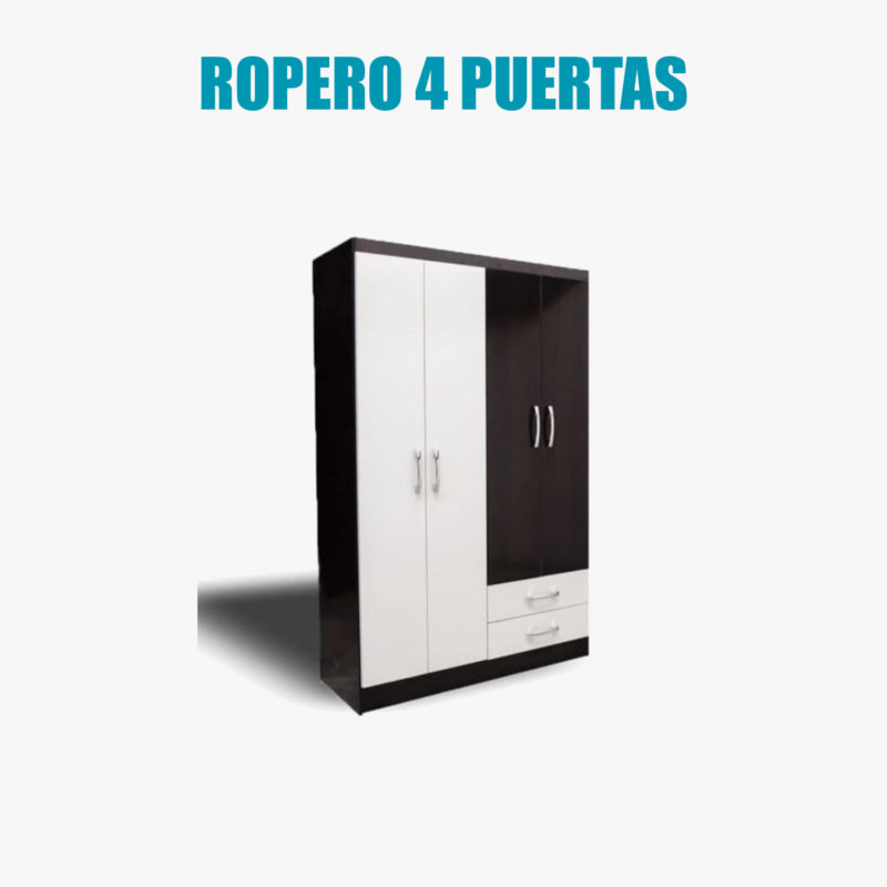 Ropero 4 Puertas 2 cajones por Mayor