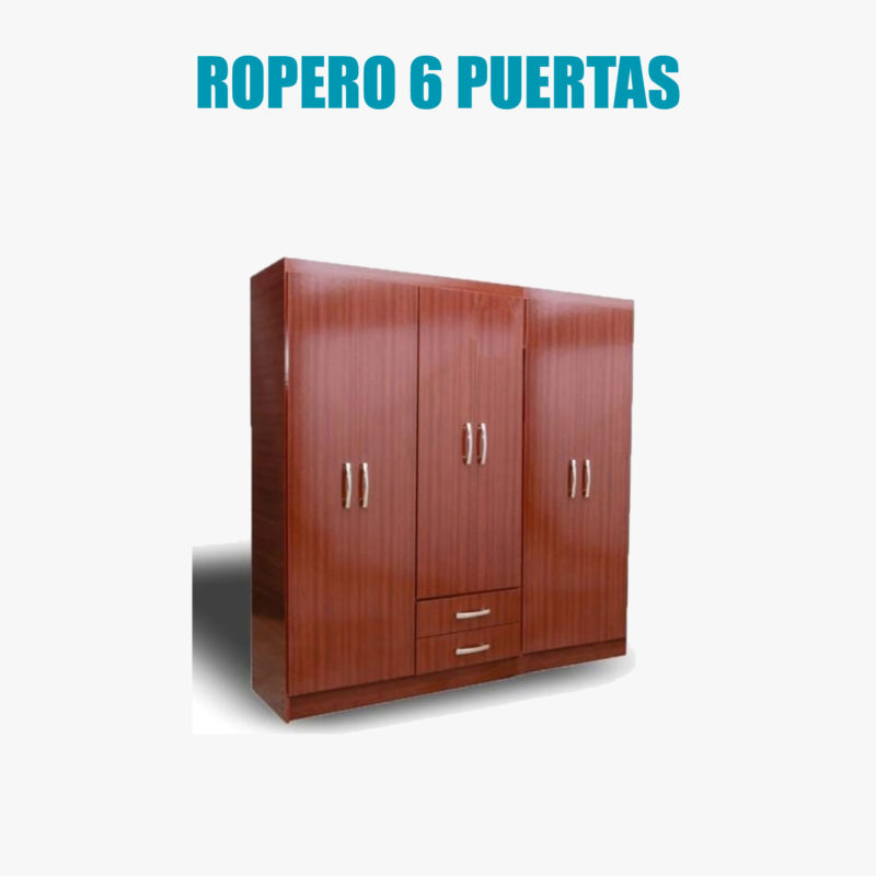 Ropero 6 Puertas 2 cajones por Mayor
