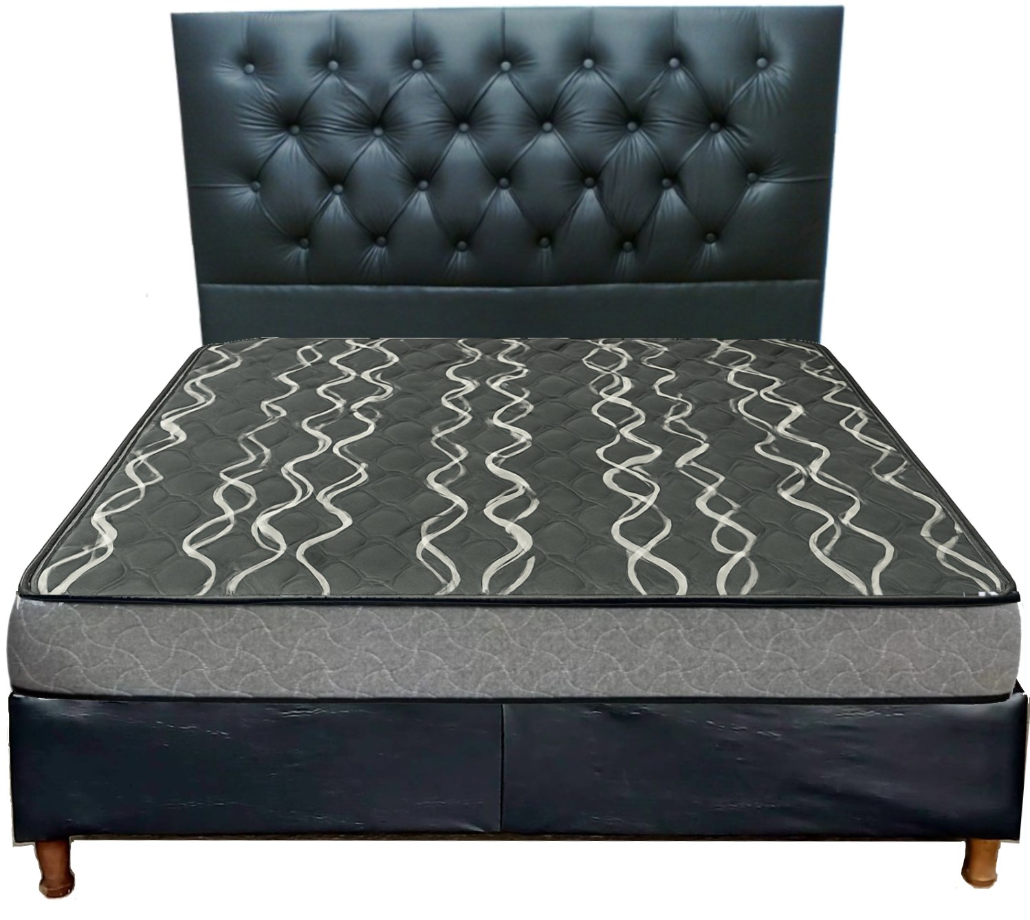 Sommier 2 Plazas y media con Colchon Bari 20cm y respaldar