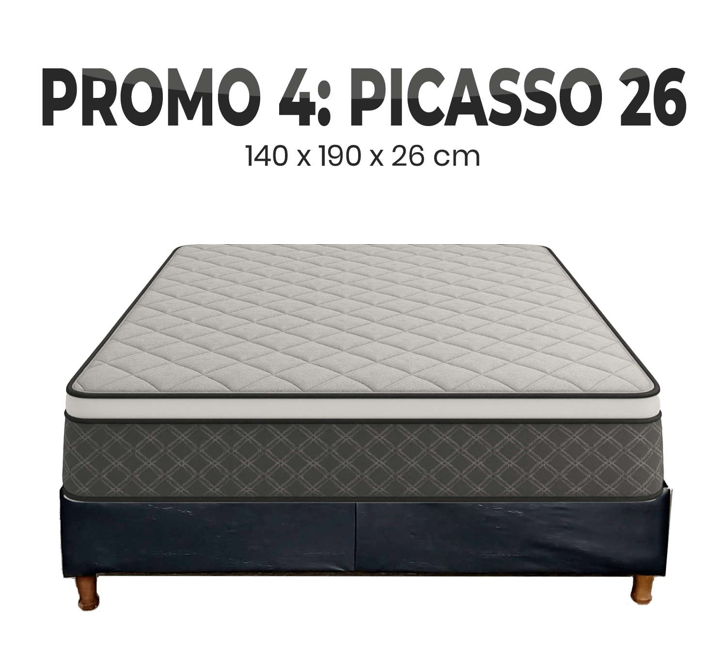 PROMO 4 SOMMIER 140 X 190 PICASSO 26