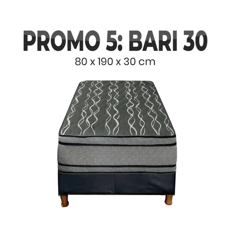 PROMO 5 SOMMIER 80 X 190 BARI 30cm espuma