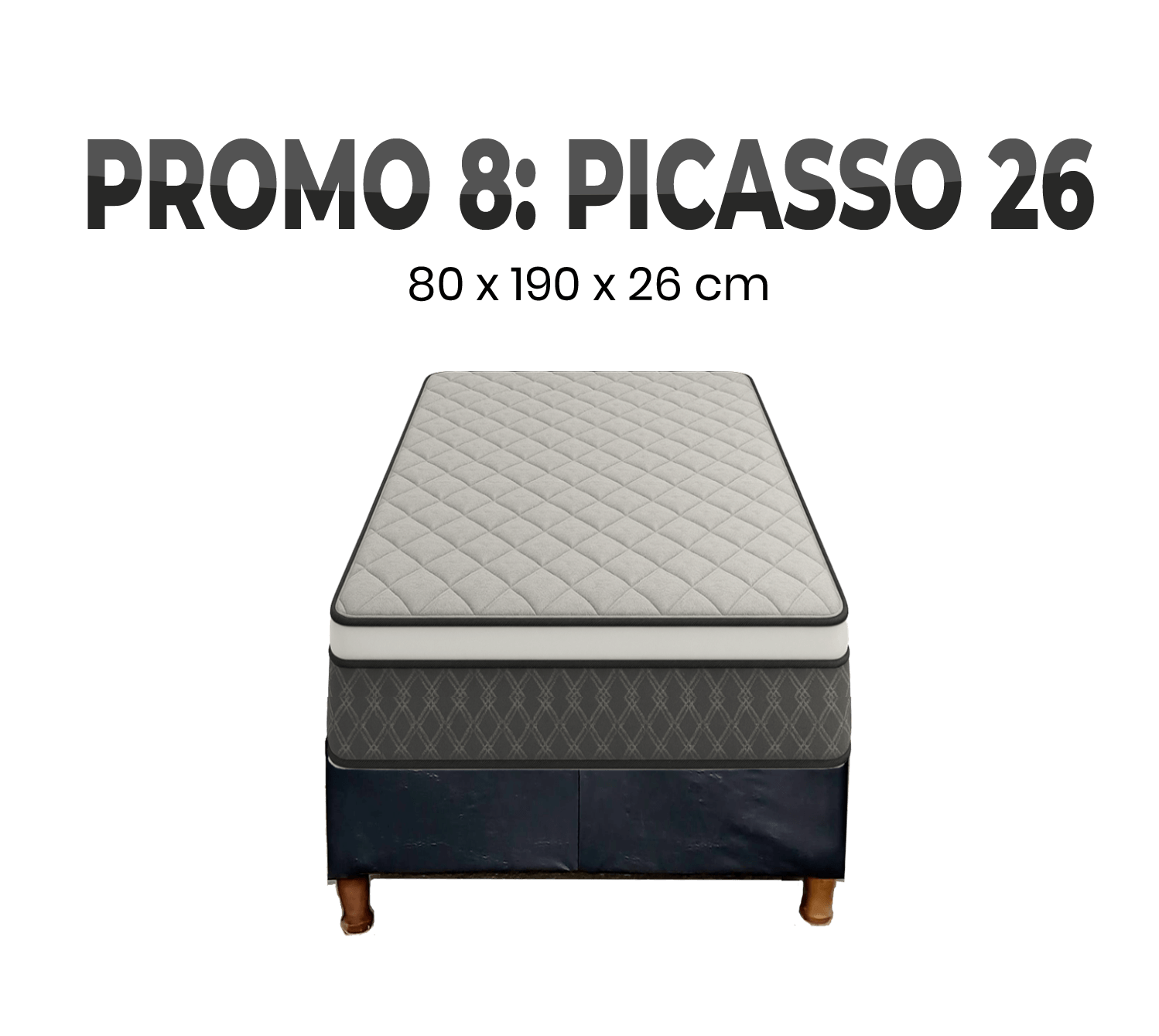 PROMO 8 SOMMIER 80 X 190 PICASSO 26