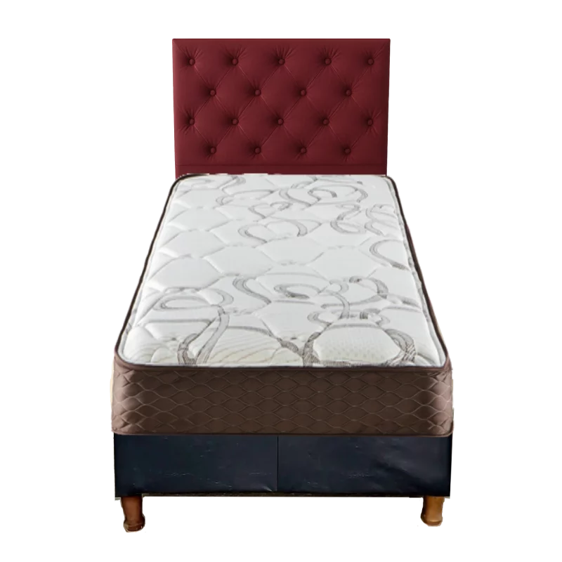 SOMMIER 1 PLAZA Y MEDIA MAXIKING ESMERALDA BORDO