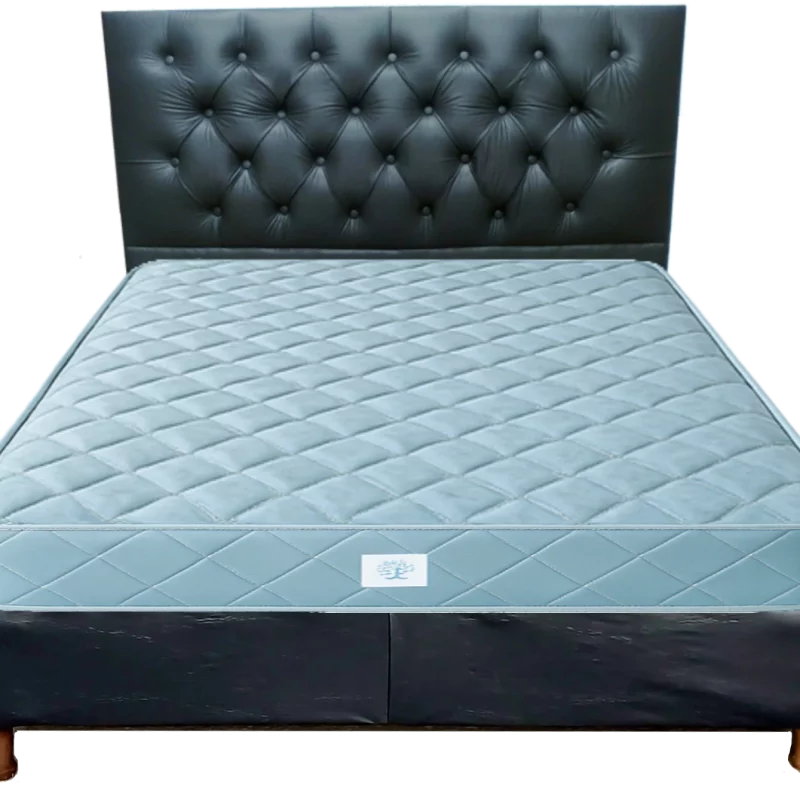 SOMMIER 2 PLAZAS JACKARD NEGRO