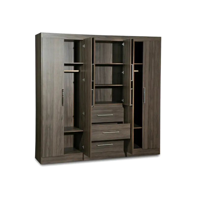 Placard Ropero Melamina 6 Puertas y 3 Cajones Dakota Maximo Fortaleza