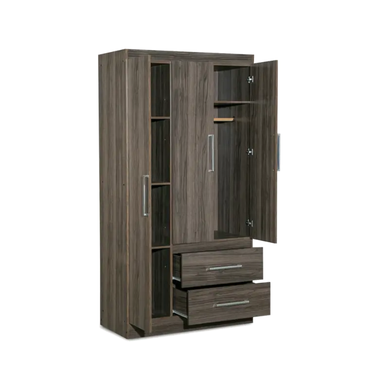 Placard ropero melamina 3 puertas y 2 cajones chico