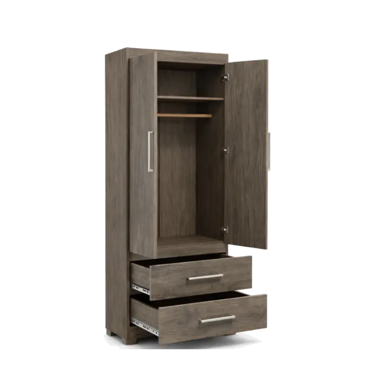 Ropero melamina 2 puertas 2 cajones con perchero