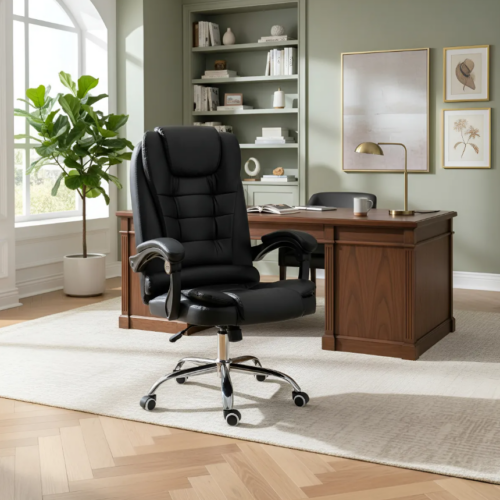 Silla gerencial de escritorio Raitot 1507m color negro - buen precio