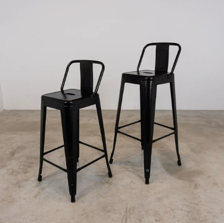 Banqueta Tolix Satinado Negro - Prestigio